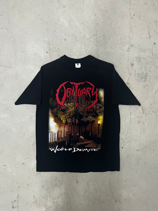 Vintage 00s European Obituary World Demise Shirt